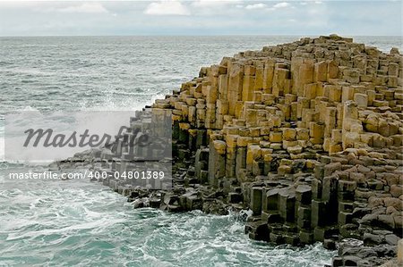 The Giants Causeway is the result of an ancient volcanic activity