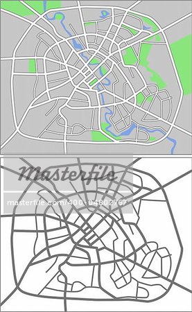 Vector map of Minsk.