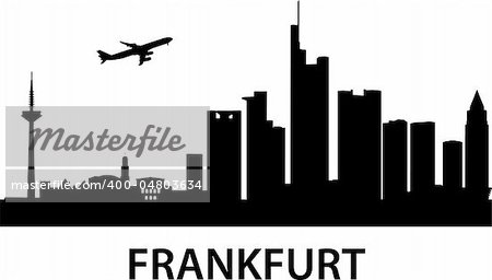 detailed vector illustration of Frankfurt am Main,Germany