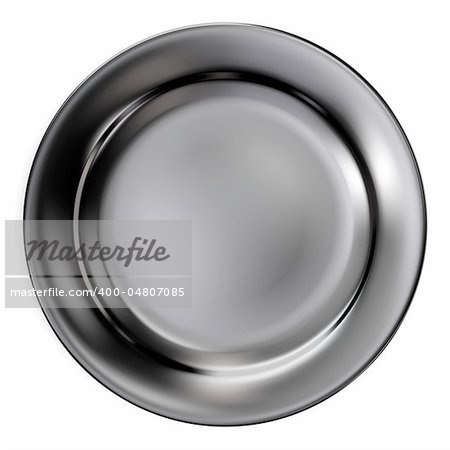 Black dish on white background