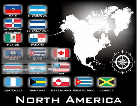 map of North America