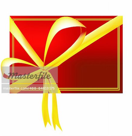 Vector illustration of red gift card