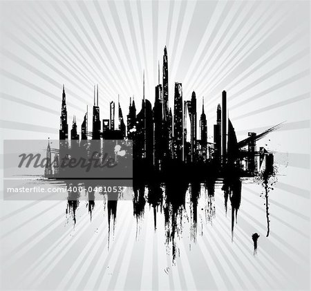 Vector illustration of urban skylines