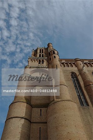 the buttresses of the cathedral of albi(french)