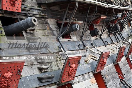 Detail of Neptune Galleon, used by R. Polansky for the movie Pirates