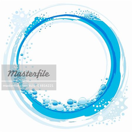 abstract vector water wave with small bubbles