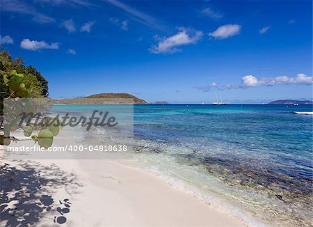 Hawksnest Bay on the Caribbean island of St John in the US Virgin Islands