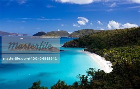 Trunk Bay on the Caribbean island of St John in the US Virgin Islands