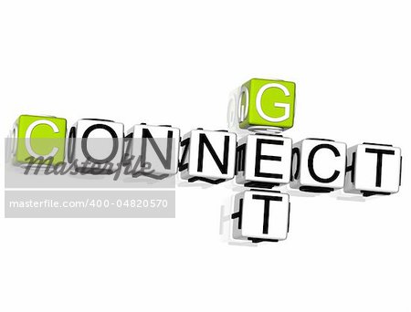 3D Get Connect Crossword  text on white background
