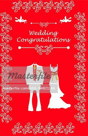Wedding Bridal card with couple man woman Design elements0