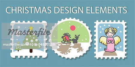 christmas elements vector