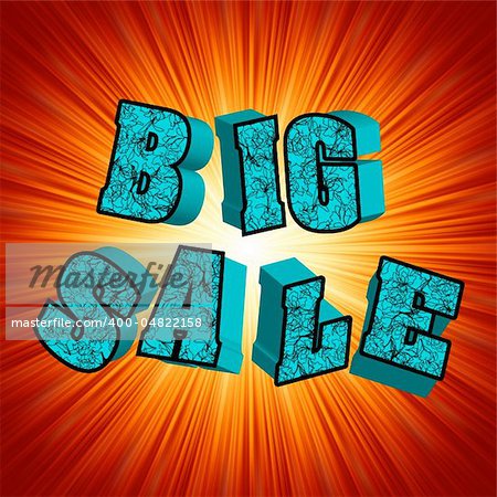3d sale message banner template. EPS 8 vector file included