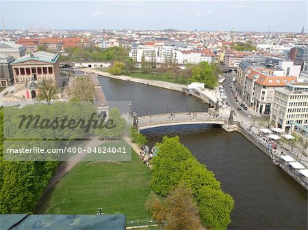 Aerial bird eye view of the city of Berlin, Germany