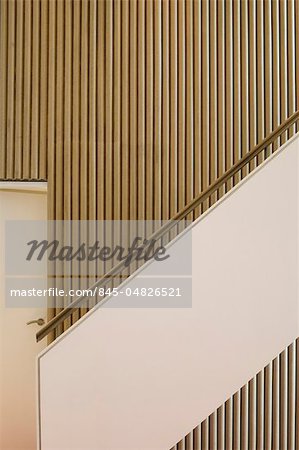 Lacemaker's Eco House, Nottingham. Staircase. Architects: Marsh and Grochowski Architects