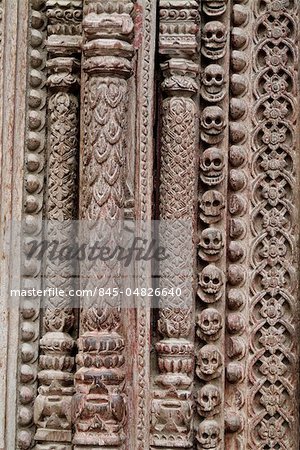 Building detail, Kathmandu, Nepal