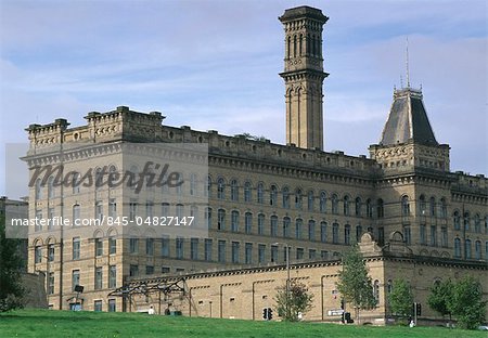 Manningham Mills / Lister's Mill, Bradford, Northern England, 1871. Disused textile mill complex, prior to redevelopment. Architects: Andrews and Pepper