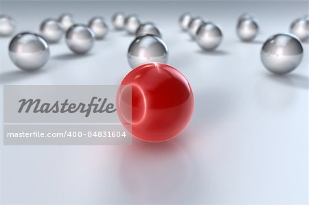 Individuality concept with spheres in 3d