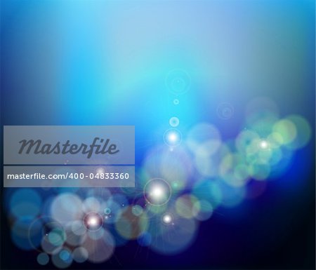 Abstract glowing blue background. Vector art illustration