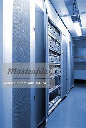 The communication and internet network server room