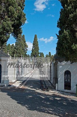 Portugal cemetery road sculpture cross history Lisbon memory