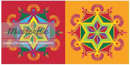 Decorative indian wedding design motif