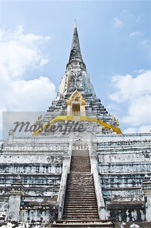 part of the ruin of Wat Phu Khao Thong in Ayutthaya