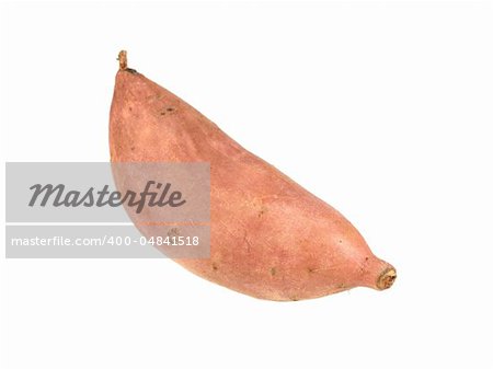 A sweet potato isolated against a white background