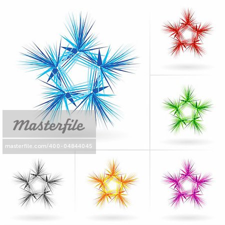 Set #4 of beautiful stars icons for your design.