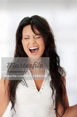 Young beautiful happy woman portrait