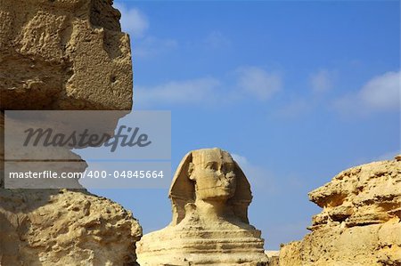 famous ancient egypt sphinx in Giza Cairo