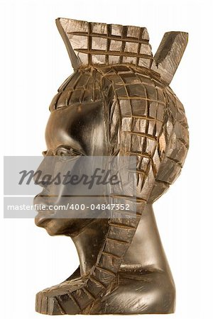 Handmade ebony african statuette of a woman