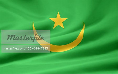 High resolution flag of Mauretania