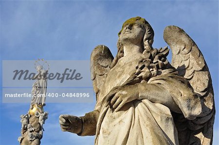 Angel sculpture - famous landmark of city Kosice, Slovakia