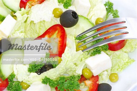 close-up of healthy fresh salad