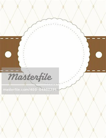 Invitation card in cream and brown color with place for your text