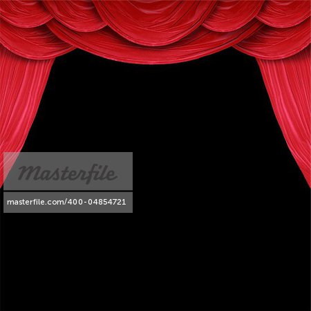 Red curtain of a classical theater