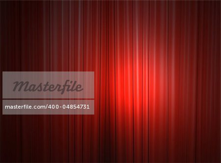 Red curtain of a classical theater