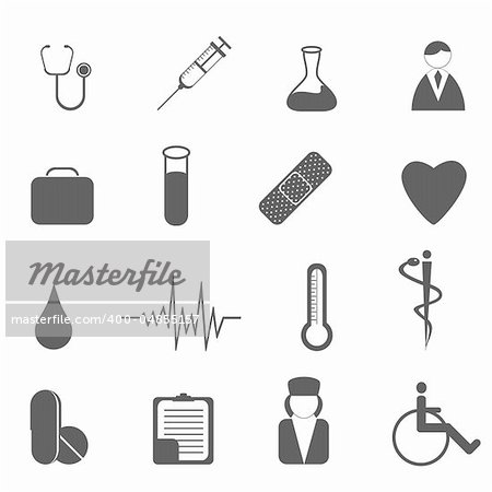 Health care and medical icon set