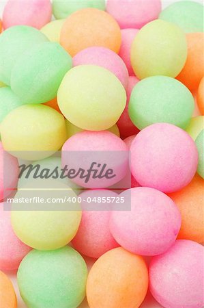 Colorful fumigant naphthalene balls background