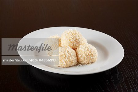 fresh baked cupcake closeup on a white plate