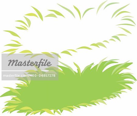 Set of eco green grass editable vector illustration
