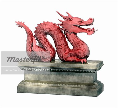 An image of a nice red dragon sculpture