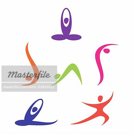 set of yoga Icons