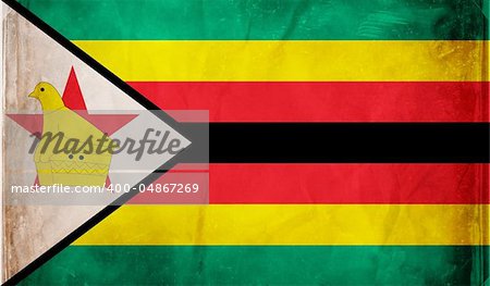 Grunge flag series -  Zimbabwe