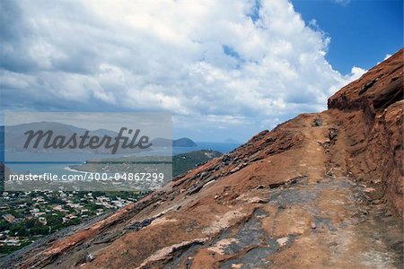 Red slope of the Vulcano volcano, Sicily