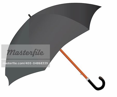 Vector illustration of an umbrella isolated on white background
