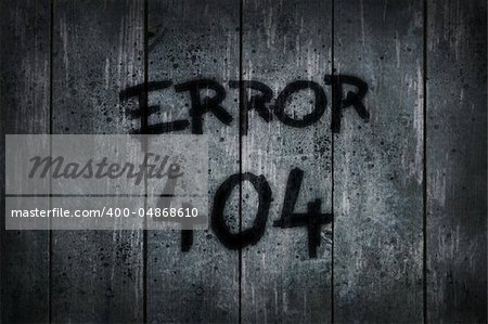 error 404 on old wooden planks - illustration