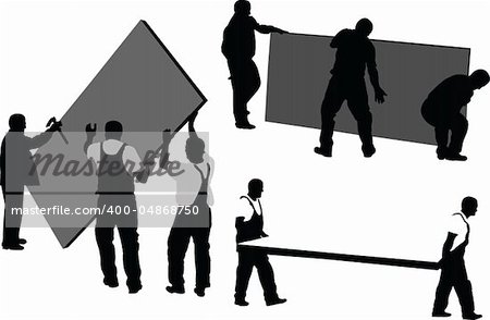 Illustration of workers - vector