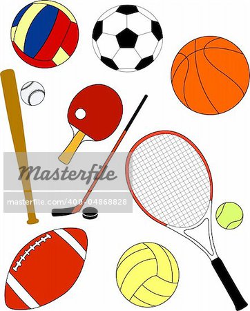Sport equipment - vector illustration