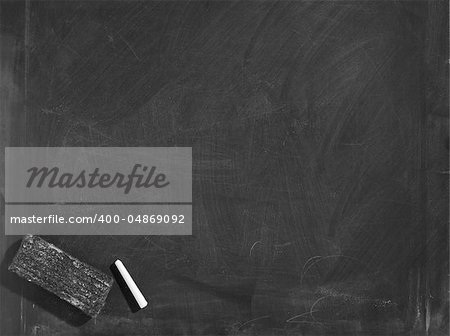 Blackboard / chalkboard texture. With eraser and chalk traces